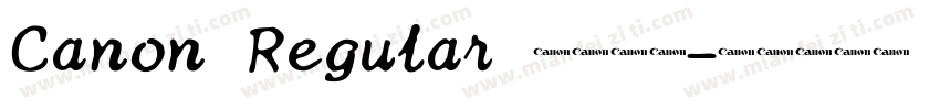 Canon Regular 字体下载字体转换